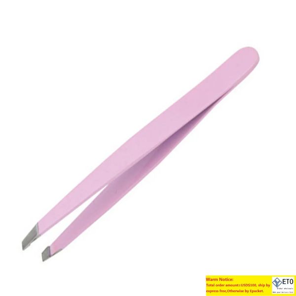 

new arrival lady eyebrow tweezers stainless steel beauty slant tip eyebrow clip makeup tool