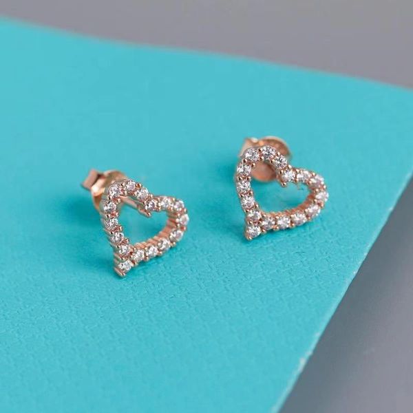 

designer stud earrings with diamonds love earrings simple earrings non-fading non-allergic simple earrings earrings studs jewelry, Golden;silver