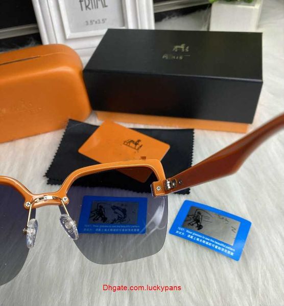 

luxury womans sunglasses fashion mens sun glasses uv protection men designer eyeglass gradient metal hinge women spectacles box qjco z5h7, White;black
