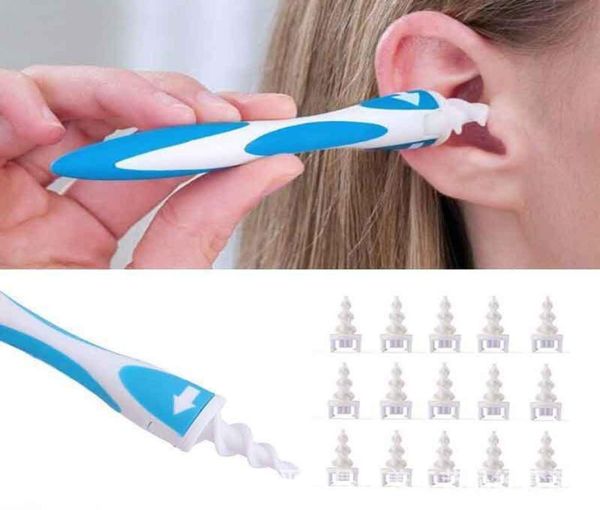 

ear cleaner 16 replacement tips earpick easy remover spiral earwax cleaner health hearing aid ear care tools7279490
