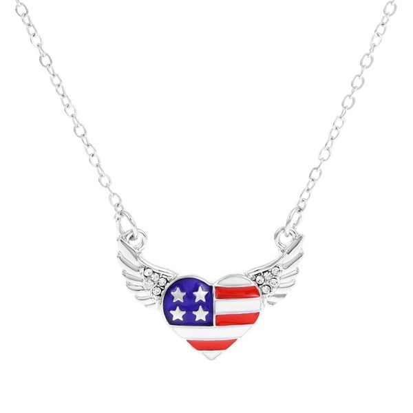 

usa labor day american flag charms pendant for july 4th independence day bracelet necklace diy jewelry making patriotic ornament, Silver