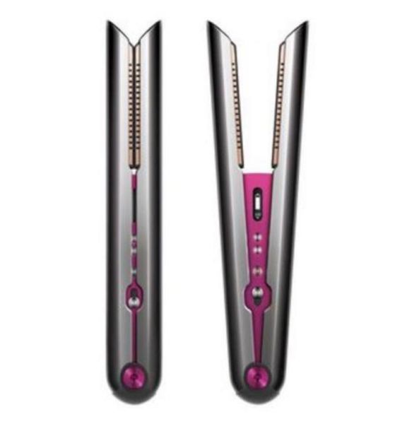 

2 in 1 hair curler straightener fuchsia color item012345151280, Black