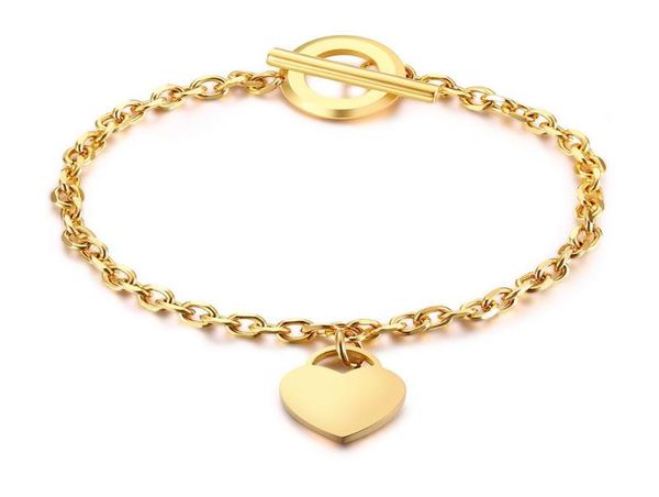 

bangle 2021 female ins wind titanium steel and peach heart small accessories love rose threecolor trendy bracelet for men3338344, Black
