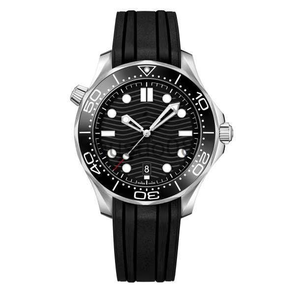 

other watches luxury mens watch 42mm dial automatic mechanical designer watches montre sapphire glass waterproof watchs rubber strap diver b, Slivery;black