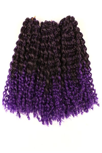

8 inches synthetic marlybob braids afro kinky curly hair extension 90gpc ombre 24 rootspack crochet braiding weave1833102, Black