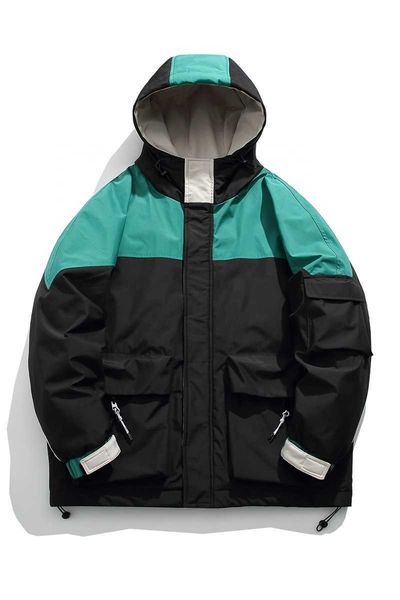 

and winter european american hooded down jack factory wholesale vintage men's down jacket n, Black