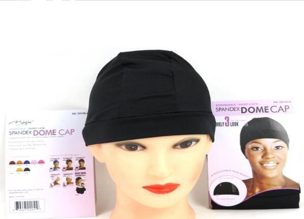 

glueless spandex dome wig cap for making wigs adjustable invisible stretch hairnets nylon weaving caps black color wigs accessorie1288754, Black;brown
