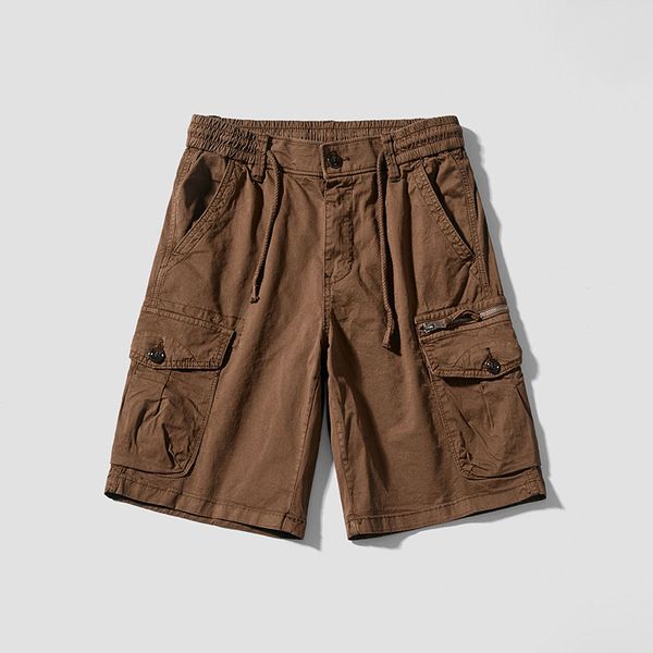 

godlikeu men's cargo shorts streetwear designer outdoor casual vintage multi pocket summer loose pant, White;black