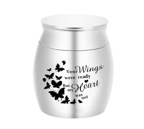 

keepsake urns for humanpet ashes cremation urn for ashes memorial ash holder your wings were ready my heart was not 142x98mm5643178, Silver