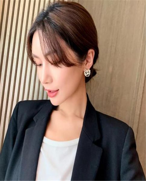 

crystal drop earrings luxury shining gold silver color round rhinestone dangle earrings for women wedding party jewelry5519432