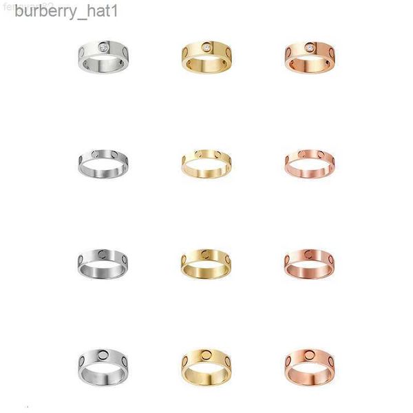 

love rings womens designer ring couple jewelry band titanium steel with diamonds casual fashion street classic gold silver rose optional siz