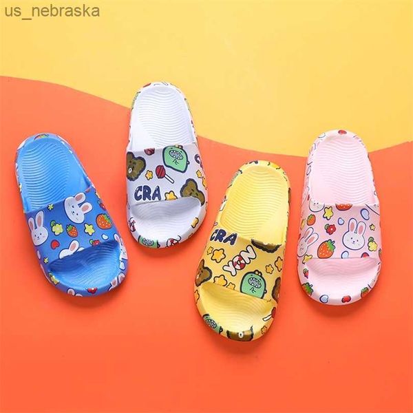 

sandals kids slippers summer boys girls slippers soft nonslip baby beach shoes cartoon toddler slippers for home 220428 l230518, Black;red