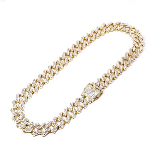 

factory custom men hip hop iced out 18k gold cuban chain link necklace/, Silver