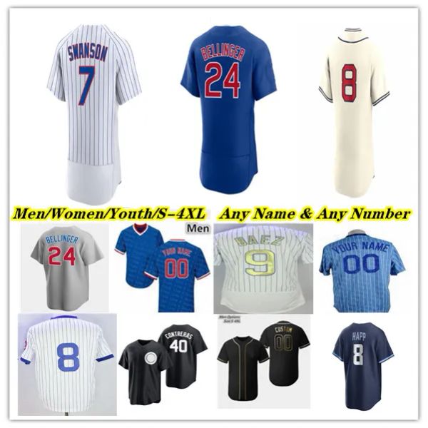 

dansby swanson baseball jerseys cody bellinger nico hoerner eric hosmer patrick wisdom ian happ seiya suzuki trey mancini yan go, Black;white