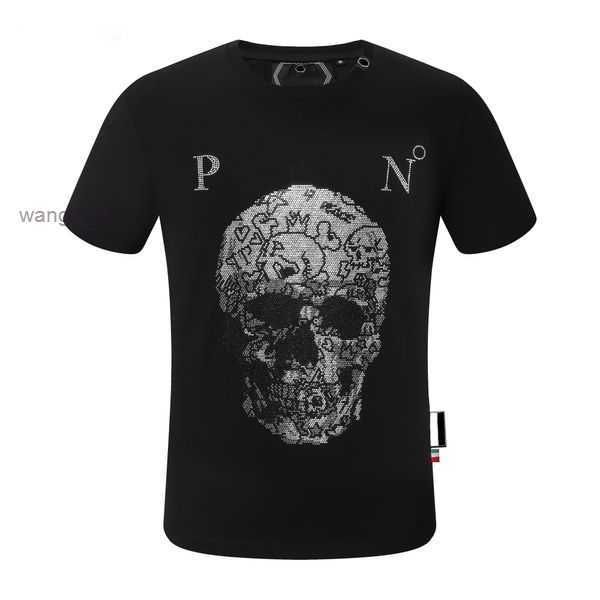 

phillip plain men's t designer pp skull diamond shirt short sleeve dollar brown bear brand tee o skulls tshirt tees asian size s-3xl 5, White;black