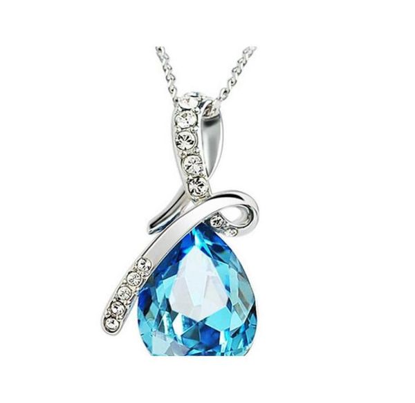 

s women fashion austria crystal pendant jewelry fit 925 silver alloy necklace pet2317790469