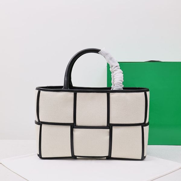 

handbags tote shoulder bags underarm shopping women canvas leather designer handbag purse crossbody knitting fashion letters removable and a