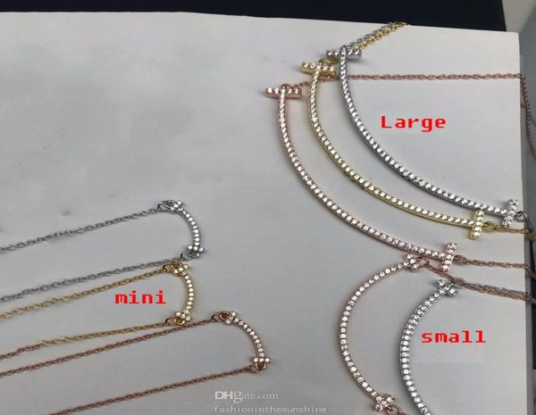

smile pendant necklace designer fashion jewelry womens party 925 sterling silver valentines day rose gold platinum chain for women1593710