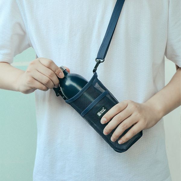 

water bottle pouch carrier foldable lightweight mesh water bottle sleeve bag for backpack hiking cycling walk