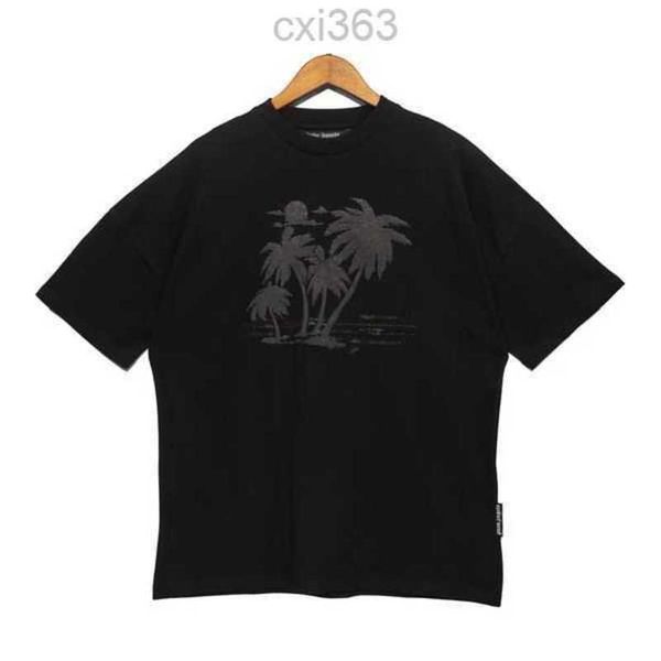 

new designer pa t-shirt luxury tees print palms t shirts mens womens angle short sleeve casual streetwear clothing clothesl8q0, White;black