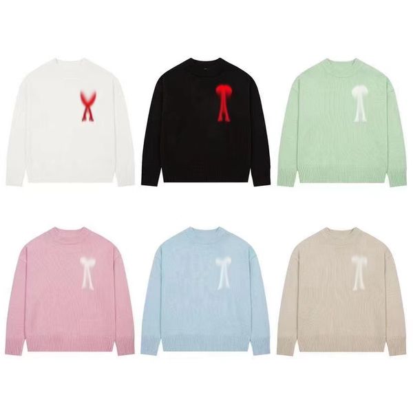 

mens sweaters classic love letter paris fashion womens niche couple polo sweater, White;black