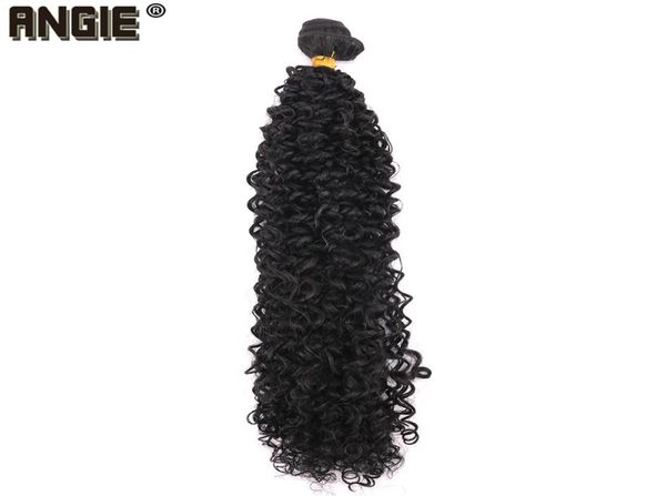 

black color high temperature synthetic hair extensions afro kinky curly hair bundles 1630 inch long weaving3608849