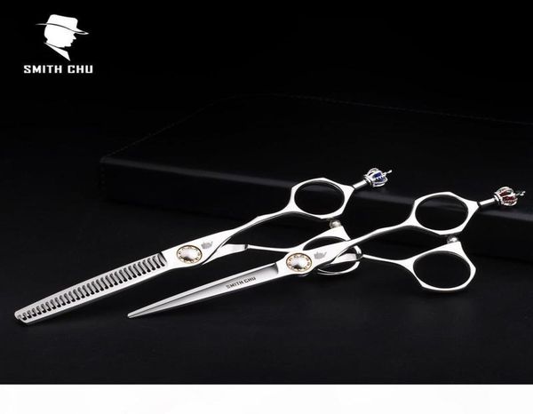 

smith chu crown xl156 6 inch 440c stainless professional salon barbers thinning scissors hairdress scissors sets4807301