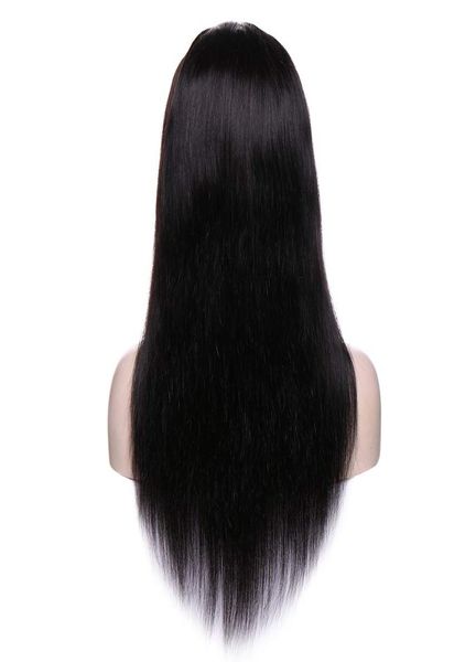 

2020 100 brazilian human hair full lace wigs glueless long straight lace wig with baby hair pre plucked for black women3210460