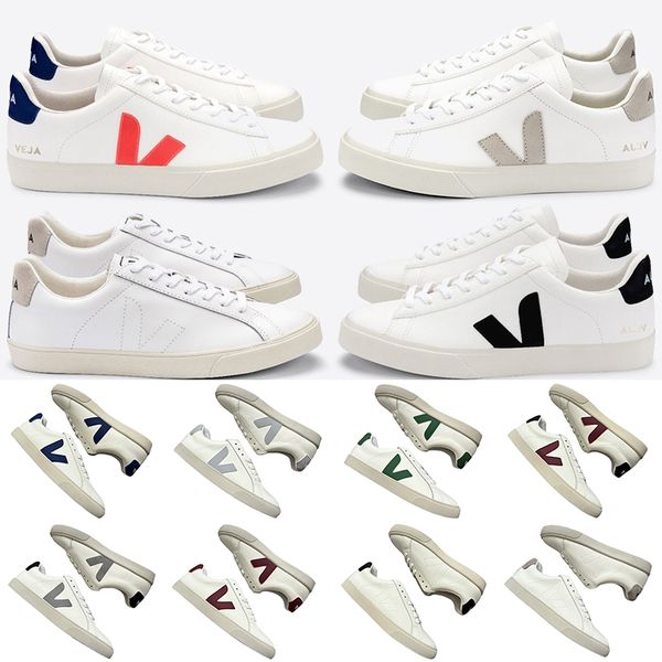 

veja womens shoes luxury designer casual shoes mens lace up trainers vejas fashion couples vegetarianism style paris sports skate shoe size, Black