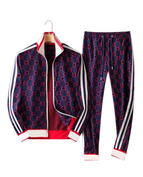 

2023 european and american street mens tracksuits new fashion brand men suit spring autumn men's two-piece sportswear casual style suit, Gray