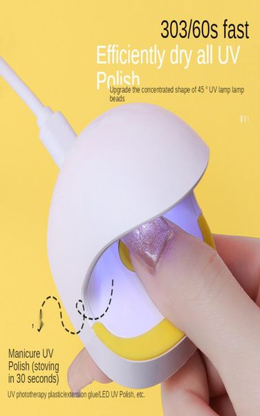 

mini egg shape design nail dryer 6w usb uv led lamp small and portable fast drying single finger gel polish drying machine7182943