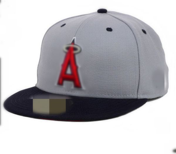 

new summer angels_a letter baseball caps gorras bones men women casual outdoor sport fitted hats h8-6.6, Blue;gray