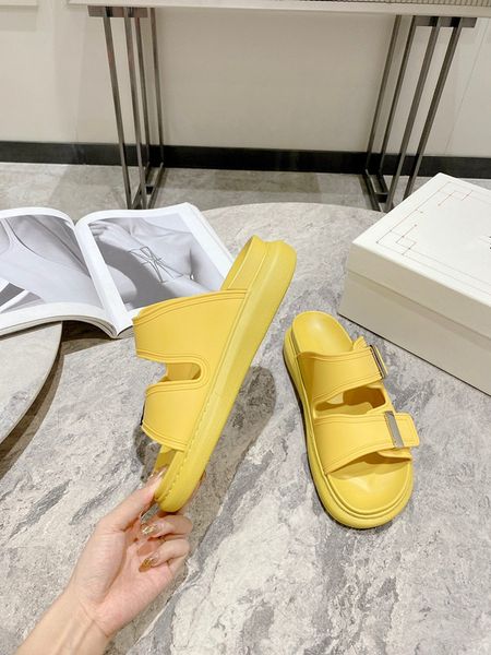 

dad sandals designer women sandals real calf leather womens slides with box and dust 0601, Black