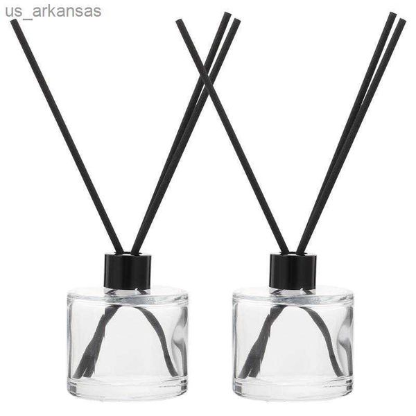 

1 set empty aromatherapy bottles essential oil diffuser bottles perfume rods 2pcs aroma bottles 50ml+10pcs reed diffuser sticks l230523