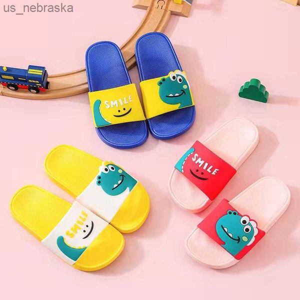 

sandals slippers children's summer baby anti slip soft bottom boys and girls indoor parentchild cute dinosaur household children's, Black;red