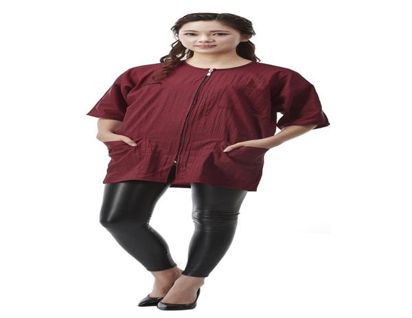 

black white red hair cutting cape salon clothes with zipper08265559