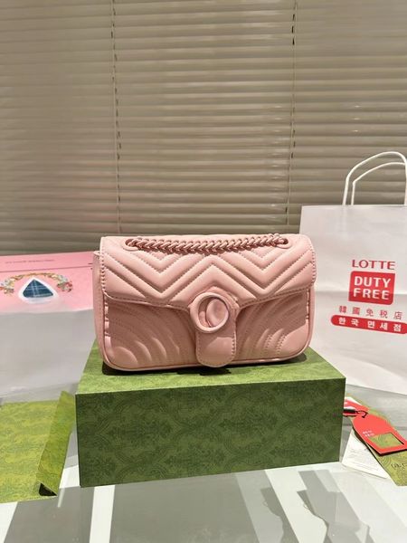 

7a marmont crossbody bag designer bag woman shoulder ceramic texture hardware multiple real leather cowhide candy colour