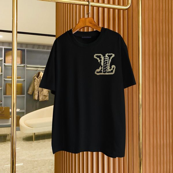 

men's plus tees & polos round neck embroidered and printed polar style summer wear with street pure cotton q1wf, Black;brown