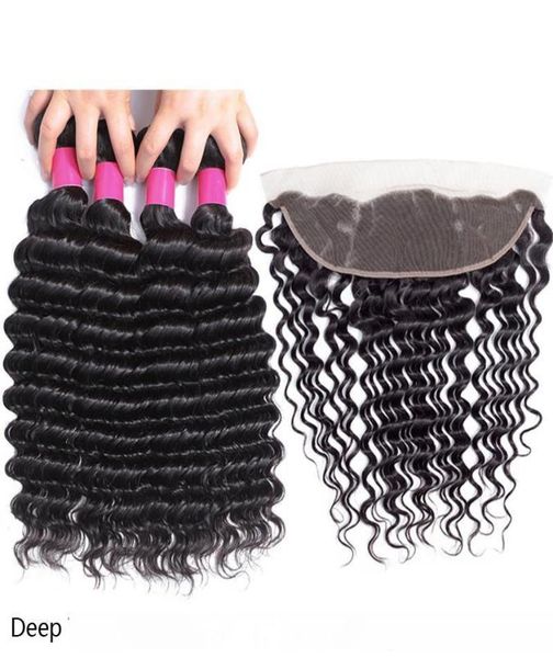 

9a brazilian virgin hair bundles with closures 4x4 lace closure or 13x4 ear to ear lace frontal closure human hair bundles with cl5570429, Black