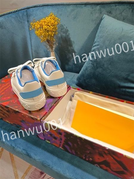 

2023 new luxury fashion quality women genuine leather platform shoes womens outdoor mens designer casual trainers sneakers, Black