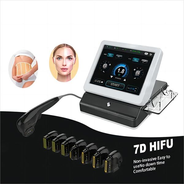

hifu 7d ultrasound machine for anti aging anti-puffiness wrinkle removal skin rejuvenation tightening face lifting body slim