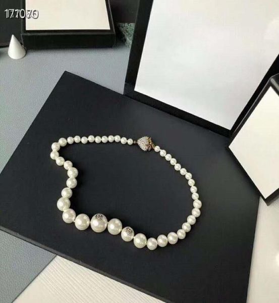 

2020 new fashion pearl lady necklace elegant012345672680565, Slivery;golden