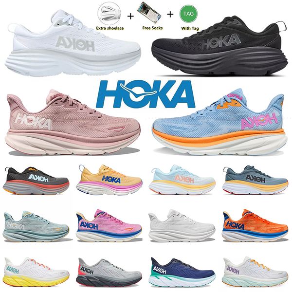 

hoka one one athletic shoes bondi 8 clifton 8 9 hokas running sneakers carbon x2 kawana absorb shock cloud black white sports runner platfor