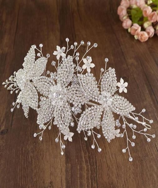 

trixy h252s flower wedding crown tiara rhinestone wedding hair jewelry shinny bridal hair accessory luxury crystal bridal tiara7729261, Golden;silver