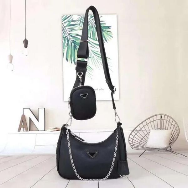 

luxury designer handbag nylon messenger bag classic three-piece suit ladies underarm shoulder wallet fashion retro star