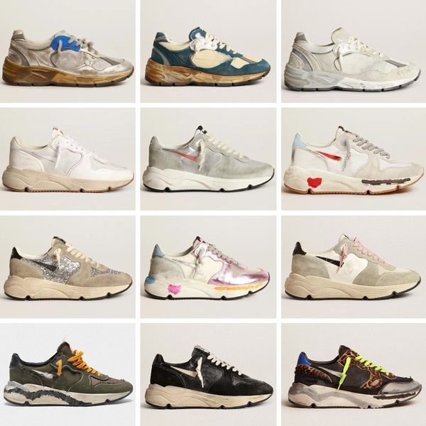 

new designer golden dad-star sneakers women mens running shoes luxury italy sequin classic white do old superstar casual shoes, Black