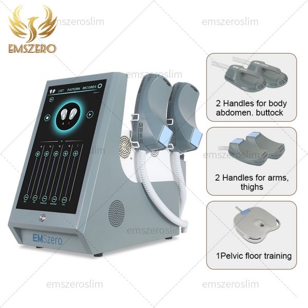 

dls-emslim 4 handles neo high-end hiemt machine muscle stimulation emszero 14 tesla bikini body emsslim slimming fat removal