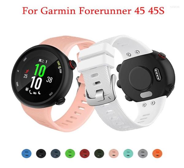 

watch bands silicone watchband strap for garmin forerunner 45 45s band sport bracelet fashion replacement wristband correa forerun5965250, Black;brown
