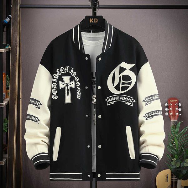 

13 spring and autumn baseball suit boys' coat 12 youth 14 middle school students 15 year old cool jacket kb0g, Gray