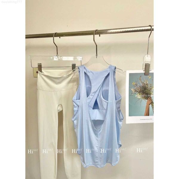 

sports suit women's fitness suit yoga suspender t-shirt girls' niche tank sports up two on the outside